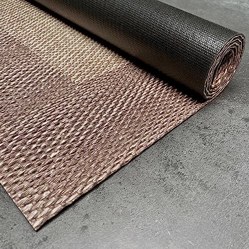 STORESDECO Alfombra vinilica de Tejido Trenzado Premium de Alta Gama Lavable Antideslizante Alfombras vinilicas Resistentes para Salon Cocina habitacion baño Pasillo Color Marrón Claro 160x230 cm