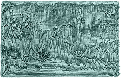 Amazon Basics Alfombrilla de baño, antideslizante, de microfibra, Verde espuma de mar, 86.36 x 53.34 cm