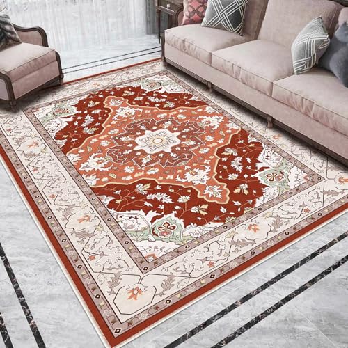 GUSUWU Alfombra Persa, Alfombra Salon, 180 * 270 cm Alfombra Dormitorio, Alfombras de Habitacion, Base Antideslizante, Fácil Cuidado y Lavado, Alfombras para salón, Dormitorio, Cocina