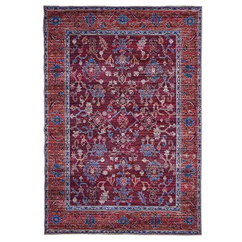 webtappeti.it - Alfombra turca - Alfombra de pelo corto - Ideal para el salón - Lavable - Modelo Baghdad Orchid - Medidas 80 x 150 cm
