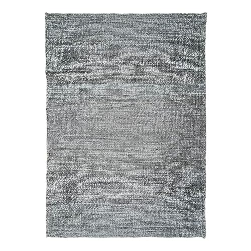 THE DECO FACTORY DESERTUM – Alfombra trenzada de yute gris 120 x 170 cm