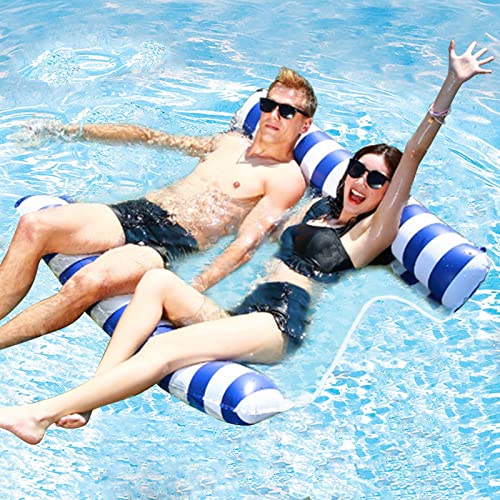 Hamaca de Agua Doble,Inflable Piscina Colchón Hinchable,Flotadores de Piscina Hamaca,Portátil Agua Hamaca,Hamaca Piscina Exterior,Alfombra Flotante de Agua Piscina,Colchonetas Y Juguetes Hinchables
