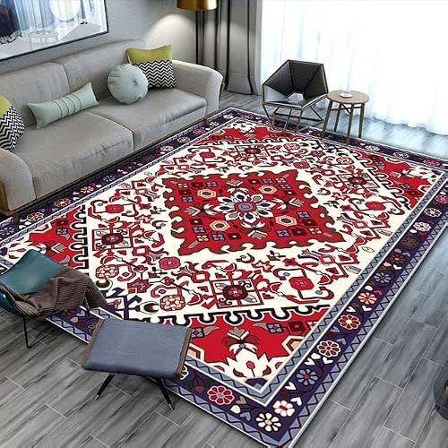 SAMCRY Alfombra Decoración de Sala de Estar Mesas de café para el hogar Alfombra Decoración de Dormitorio Alfombras de área Grande Alfombras de Piso Lavables antideslizantes-12,160x230cm 63x90in