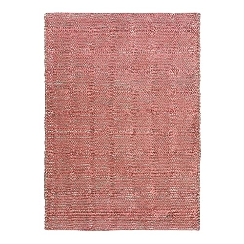 THE DECO FACTORY ROSTYLE – Alfombra artesanal de yute y algodón Chenille Terra Cotta 120 x 170 cm