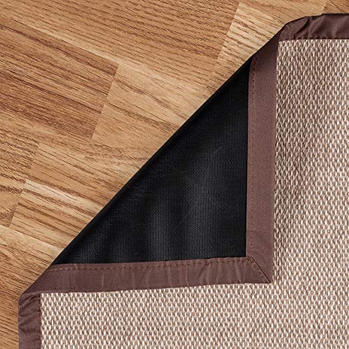 Estores Basic Alfombra Vinilica con Ribete Alfombras de habitación baño Salon Cocina Lavable Antideslizante para Interior y Exterior, Beige 60x90cm