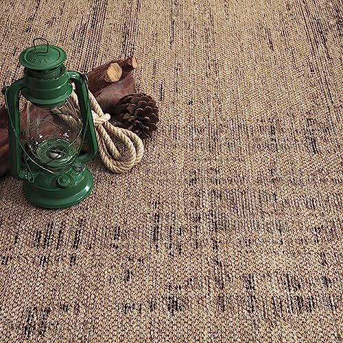 Paco Home Alfombra Salon De Habitacion Cocina Exterior Terraza Jardin Se Puede Lavar En La Lavadora Motivo Boho Chic Lisa, tamaño:80x150 cm, Color:Beige 4